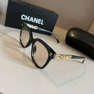 CHANEL Black Oversized Eyeglasses